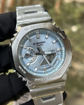 G-Shock steel GM-2110D-2A -Generic Silver-Blue