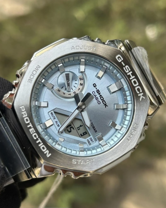 G-Shock steel GM-2110D-2A -Generic Silver-Blue