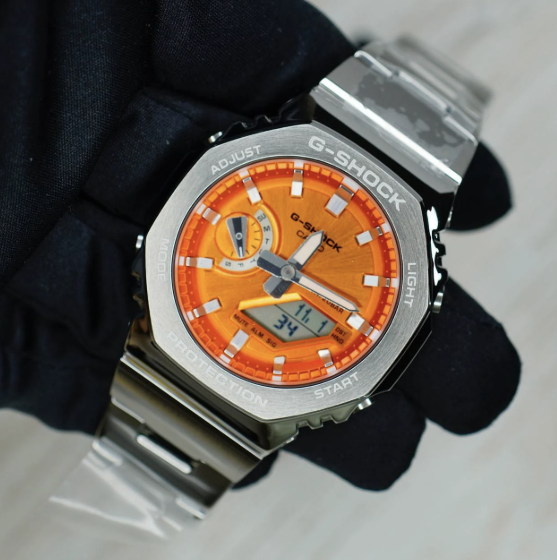G-Shock steel GM-2110D-2A -Generic Silver-Orange