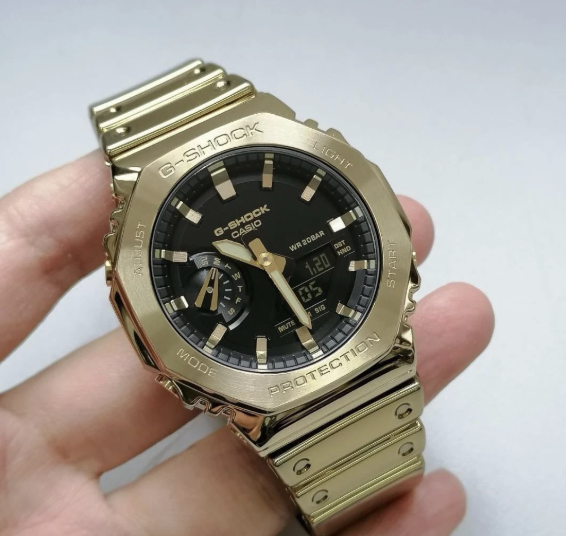 G-Shock steel GM-2110D-2A -Generic Full Gold