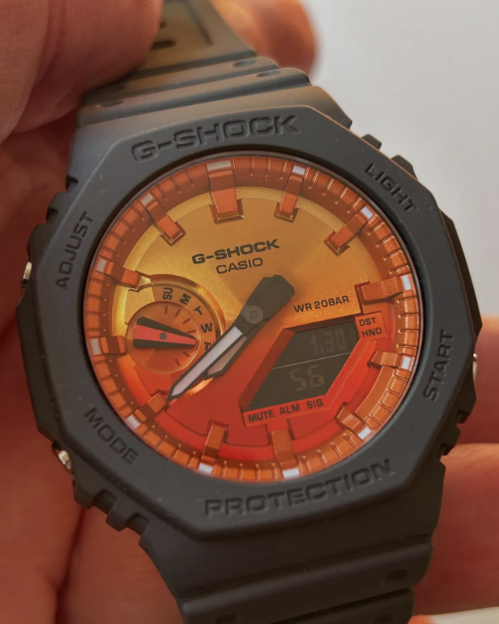 G-Shock GA-2100FL-8A Grey - Orange