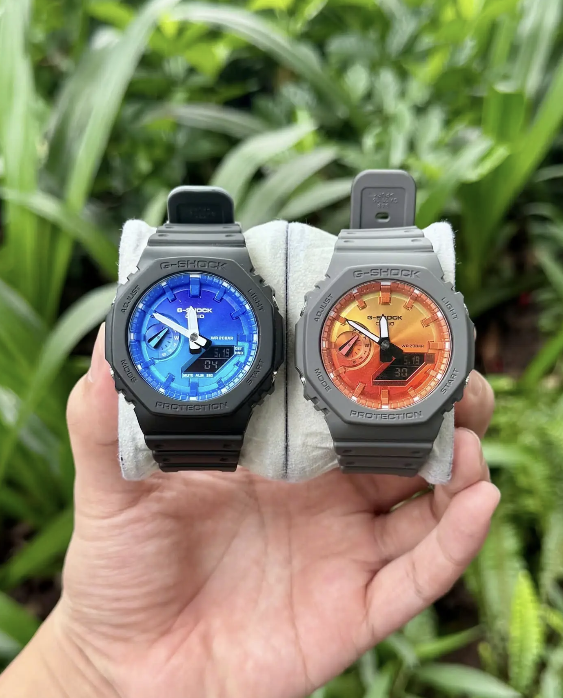 G-Shock GA-2100FL-8A Grey - Orange