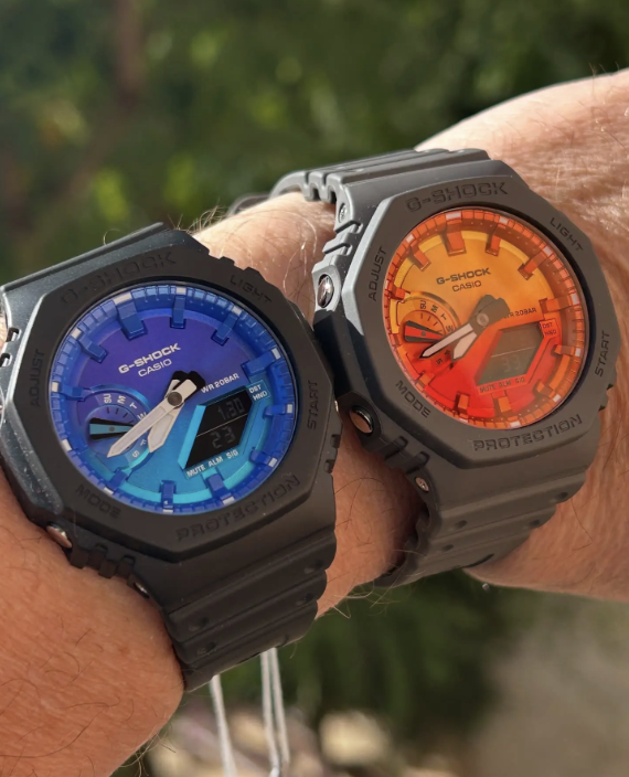 G-Shock GA-2100FL-8A Grey - Orange